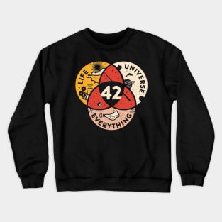 42 The Answer To Life The Universe And Everything Vintage Gfft Crewneck Sweatshirt